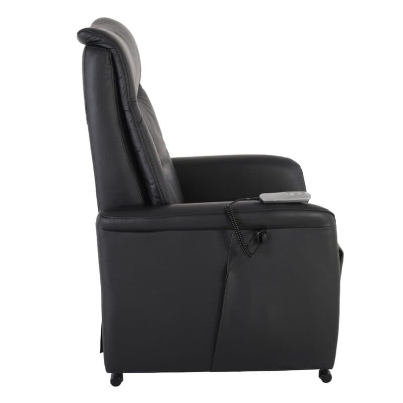 Louming Montreal Fernsehsessel mit Bezug aus Leder / PVC - Seitenansicht