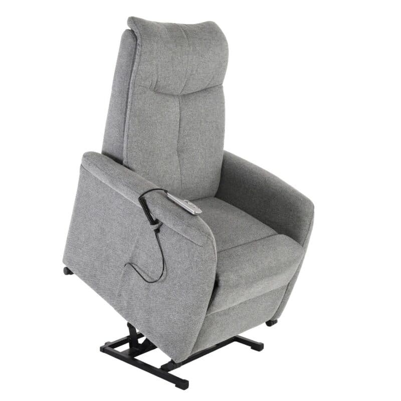 Louming Montreal Fernsehsessel mit Textilbezug in Belfast 15 grau - Ansicht Aufstehhilfe