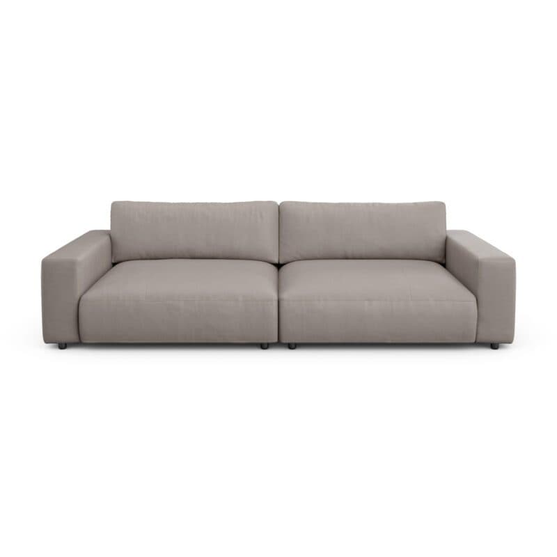 Musterring Lucia 2,5 Sitzer Puro bisquit Kontrastnaht Zweinadelnaht frontal