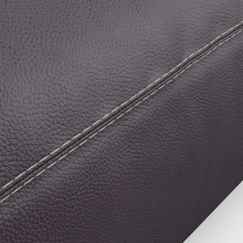 Musterring Lucia 2,5 Sitzer Puro bordeaux Kontrastnaht Zweinadelnaht Nahtbild