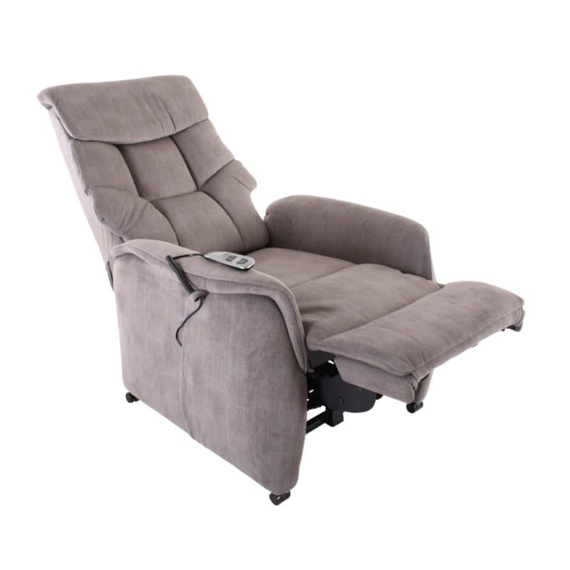 Louming Merida Fernsehsessel, 1-motorig mit Bezug Microfaser grau – Relaxposition