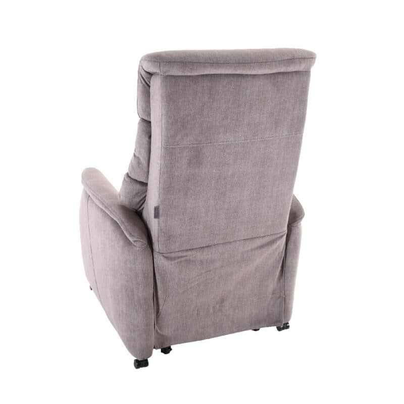 Louming Merida Fernsehsessel, 1-motorig mit Bezug Microfaser grau – Rückansicht