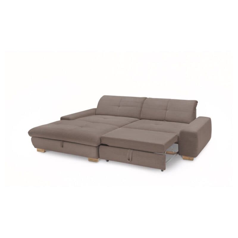 Set One by Musterring SO 1200 Sofa mit Cordbezug in Beige - Schlaffunktion