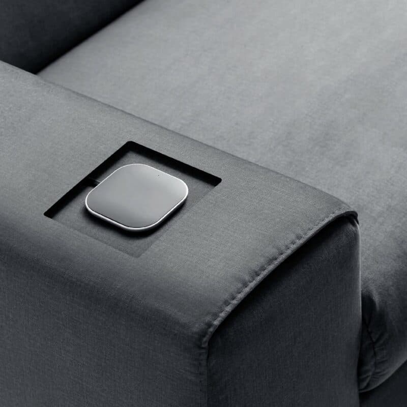 Trendstore Corin Ecksofa – integrierte Ladestation Smartphone