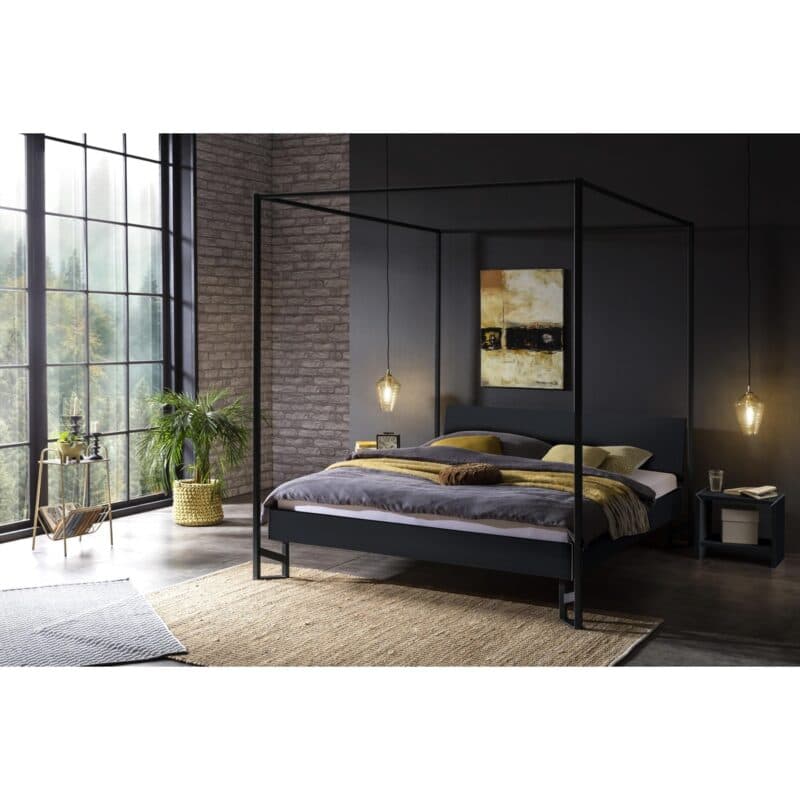 Hasena Ciluna Himmelbett 140 x 200 Dekor anthrazit Wohnbeispiel