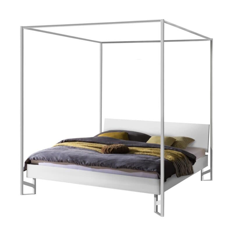 Hasena Ciluna Himmelbett 140 x 200 Dekor weiß matt gedreht