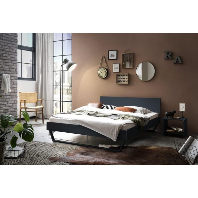 Hasena Gleva Futonbett Dekor anthrazit 146 x 79 x 216 Wohnbeispiel