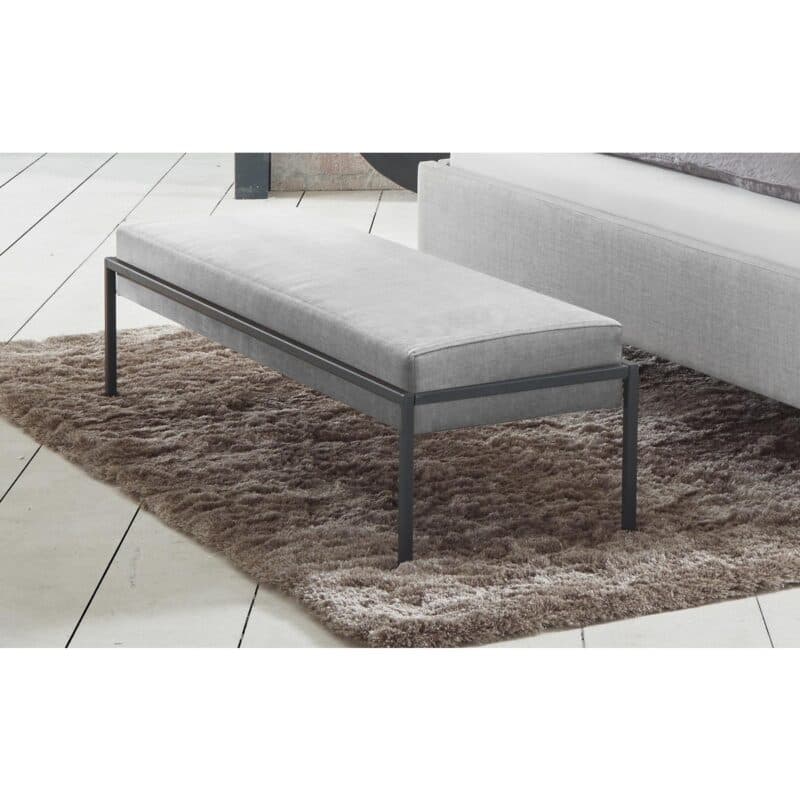 Hasena Pato Bank Metallgestell anthrazit pulverbeschichtet Wohnbeispiel mit Bett