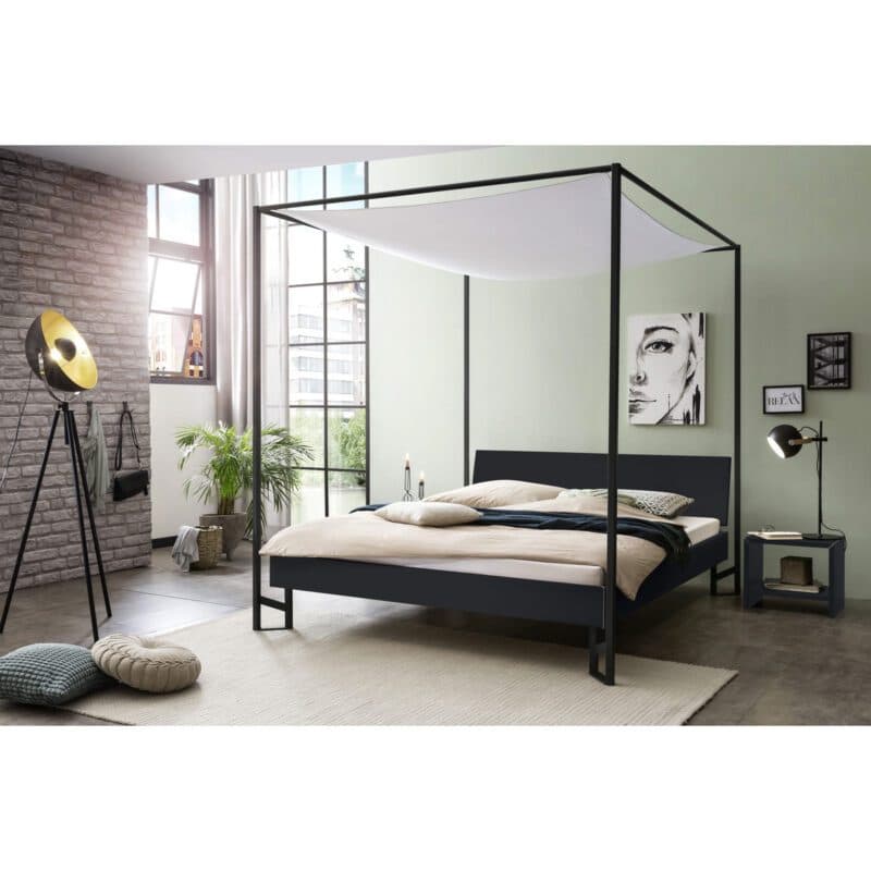 Hasena Veluna Himmelbett 140 x 200 Dekor anthrazit Wohnbeispiel