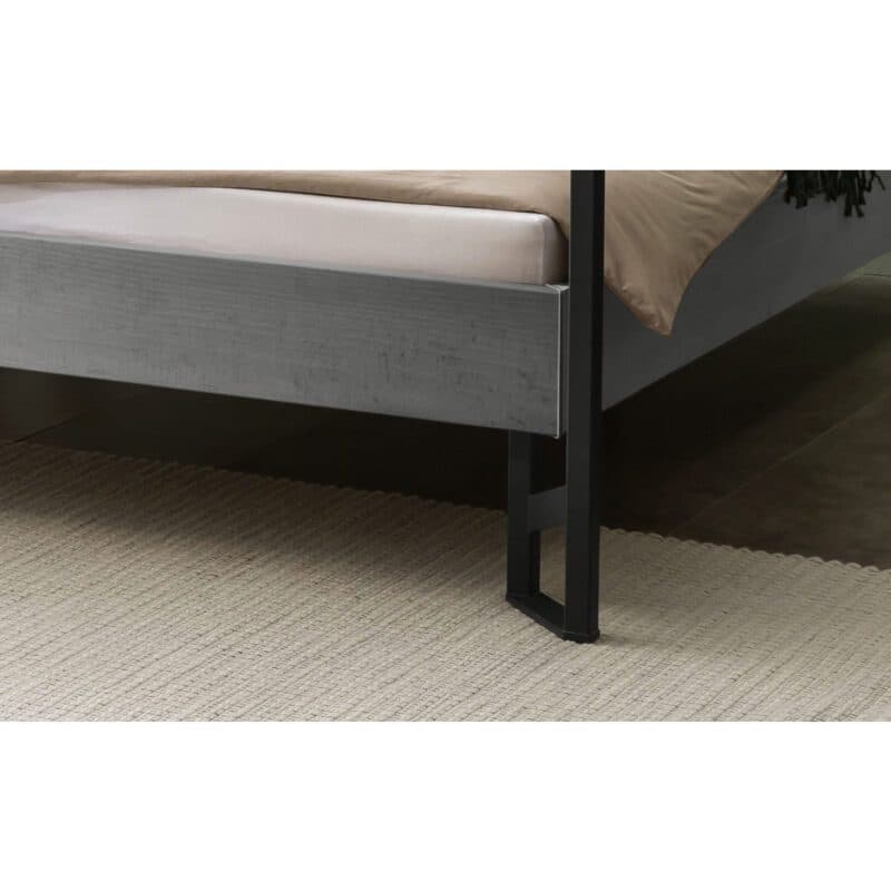 Hasena Veluna Himmelbett 160 x 200 Dekor Betonoptik Detail Fuss