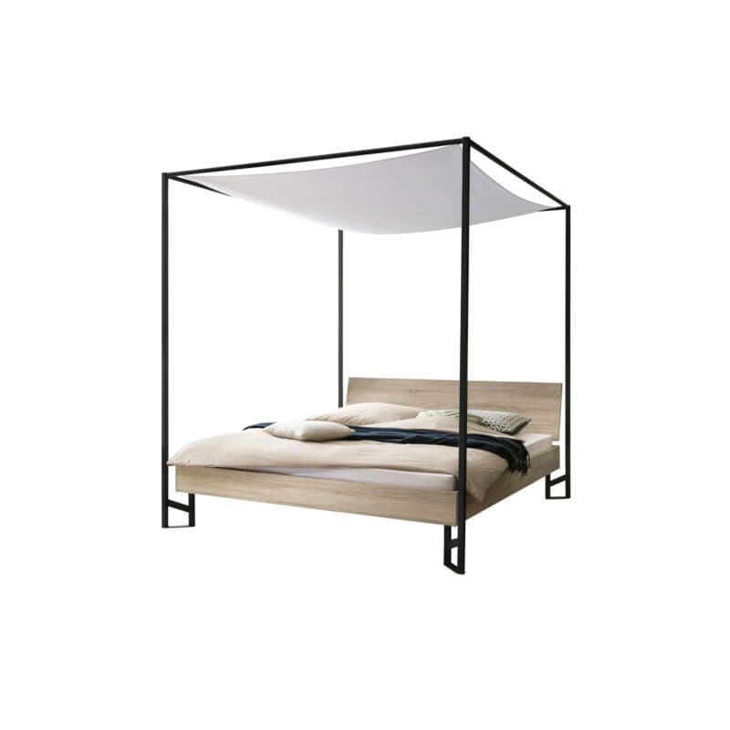 Hasena Veluna Himmelbett 160 x 200 Eiche sägerauh Nachbildung gedreht