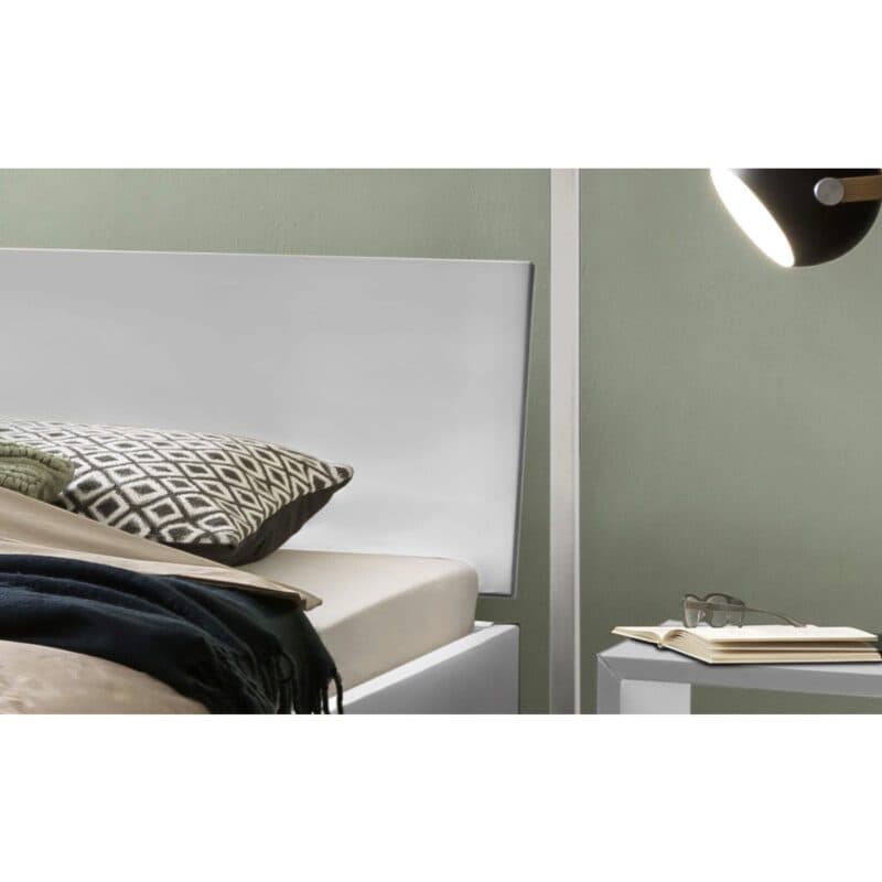 Hasena Veluna Himmelbett 180 x 200 Dekor weiß matt Detail Kopfteil