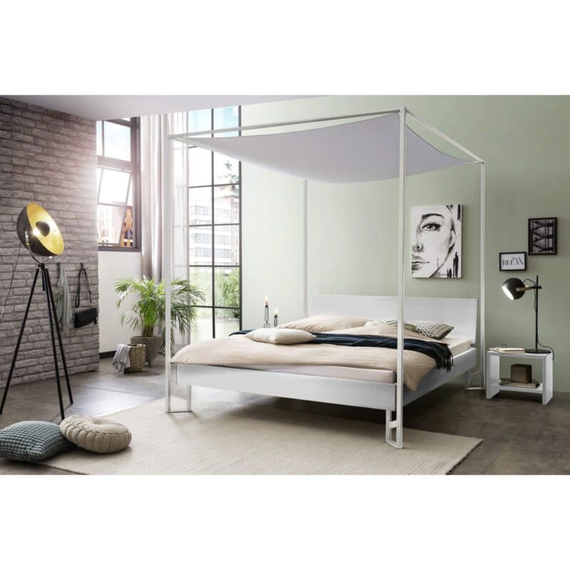 Hasena Veluna Himmelbett 180 x 200 Dekor weiß matt Wohnbeispiel