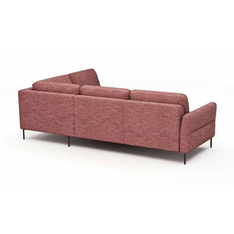 Contur Einrichten Enna Ecksofa mit Armteilverstellung - in Koralle und mit Eckteil rechts, von hinten