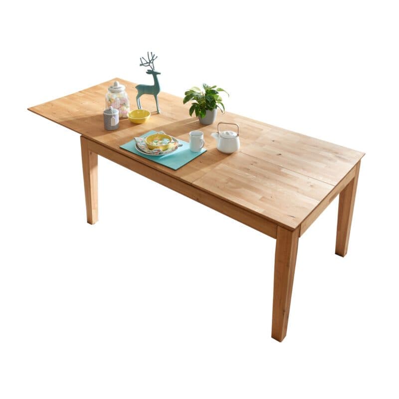 Trendstore Galvin Esstisch in Wildeiche massiv geölt mit Auszugsfunktion.