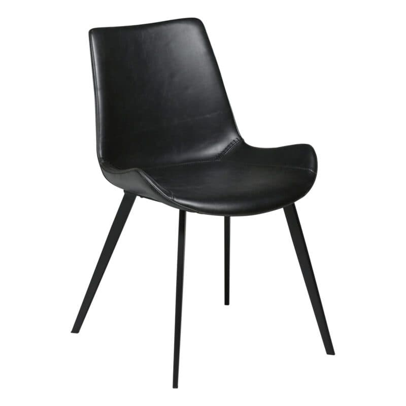 Trendstore Dewi Stuhl mi Bezug aus Kunstleder in Schwarz
