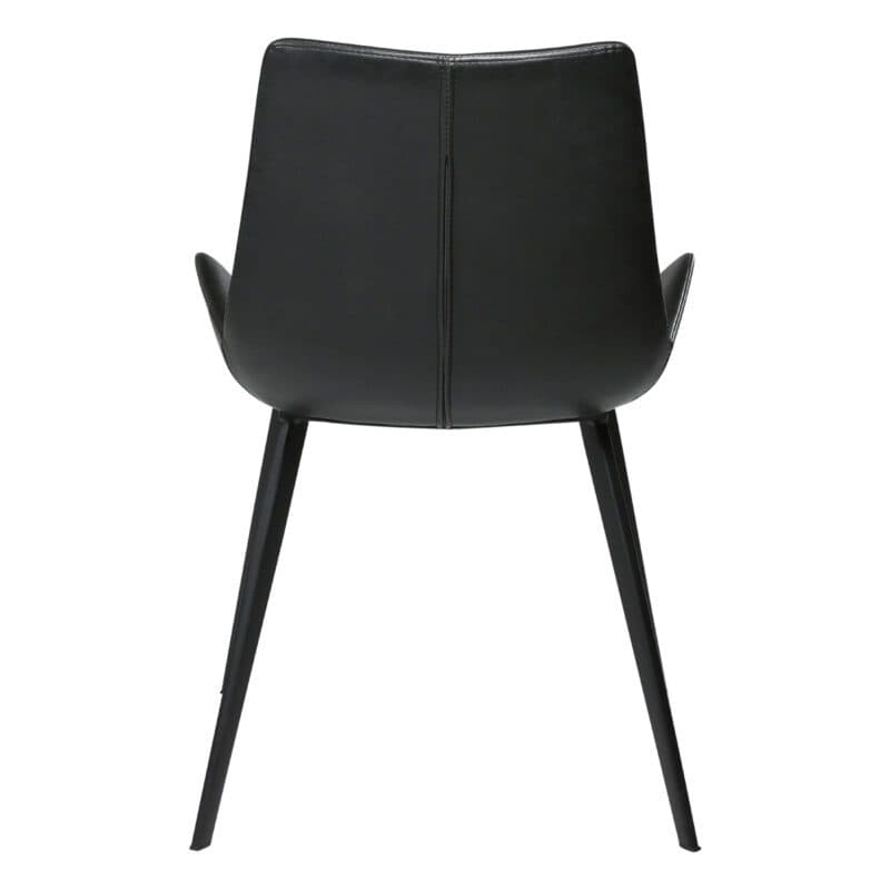 Trendstore Dewi Stuhl mi Bezug aus Kunstleder in Schwarz - hinten