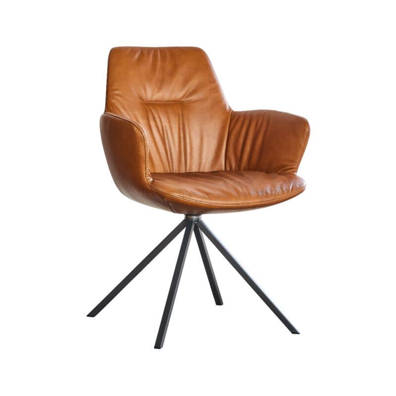 Contur Einrichten Pegara Armlehnstuhl in Leder Cognac