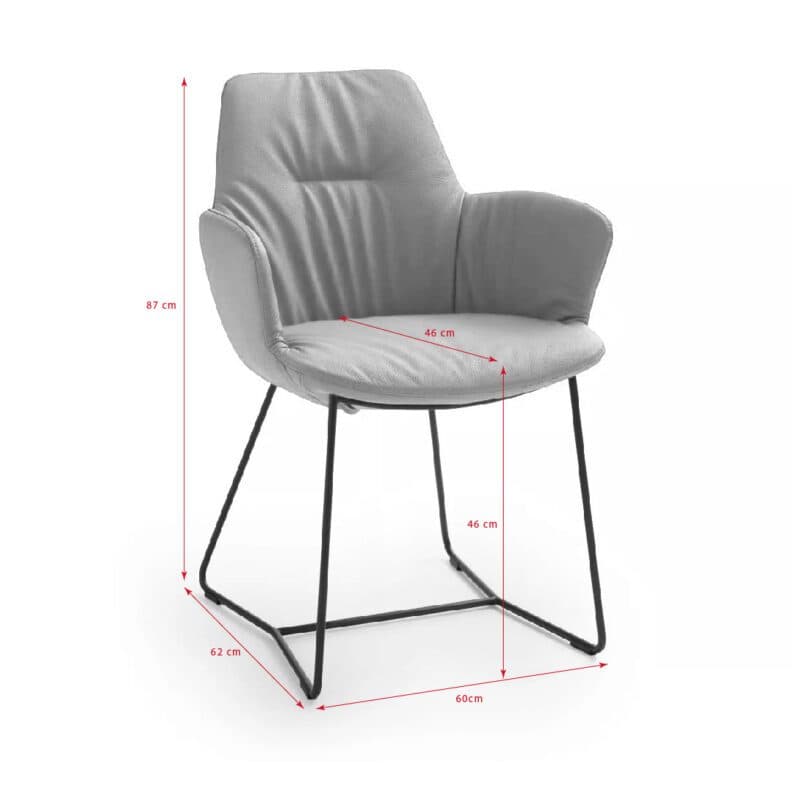 Contur Einrichten Pegara Stuhl - Skizze mit Maßen