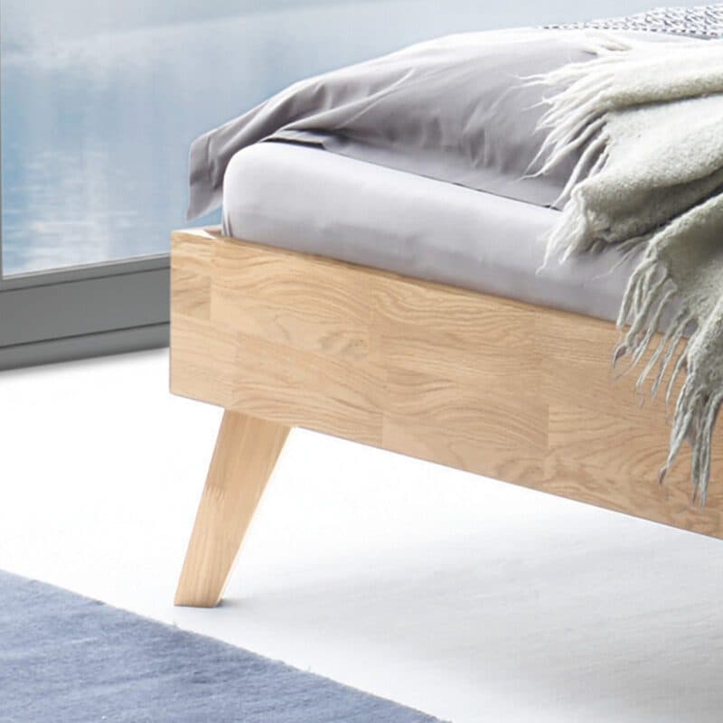 Hasena Ancona Massivholzbett 90 x 200 Eiche bianco geölt BHL ca. 96 x 74 x 214 cm Detailbild Fuß