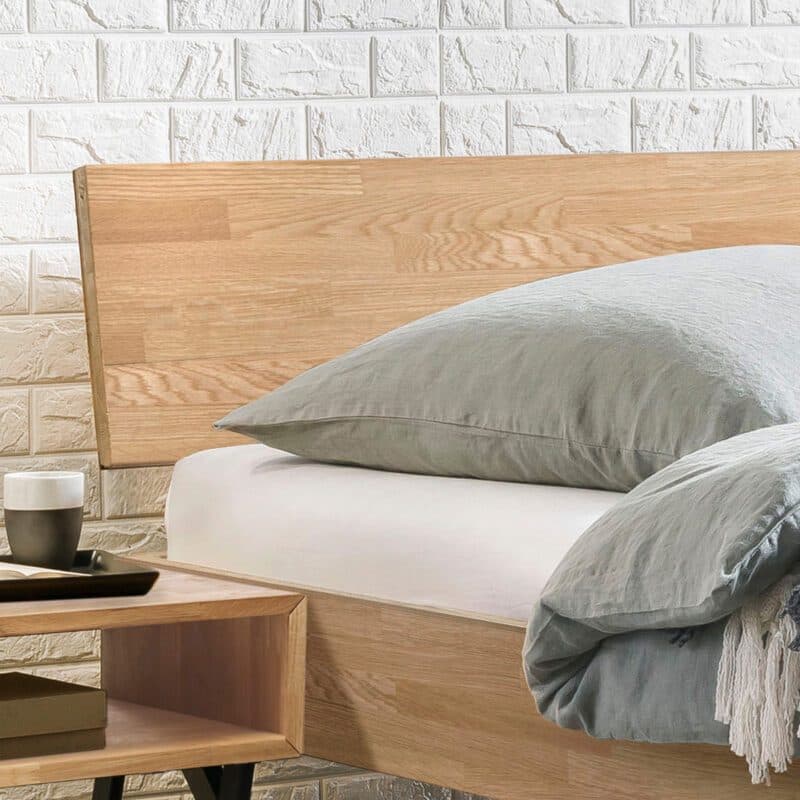 Hasena Asti Massivholzbett 140 x 200 Eiche bianco geölt BHL ca. 146 x 74 x 214 cm Detailbild Kopfteil