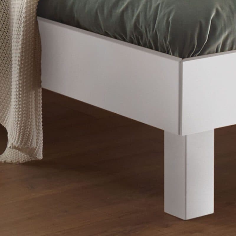 Hasena Forti Massivholzbett 90 x 200 Buche weiß lackiert BHL ca. 96 x 74 x 214 cm Detailbild Fuß
