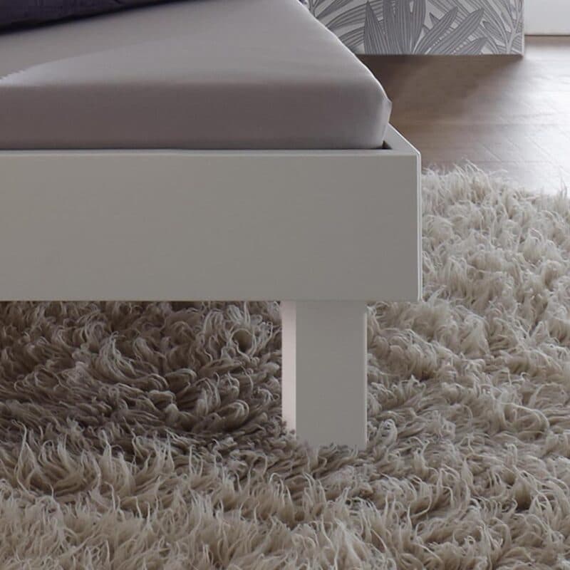 Hasena Prato Massivholzbett 90 x 200 Buche weiß lackiert BHL ca. 96 x 76 x 214 cm Detailbild Fuß