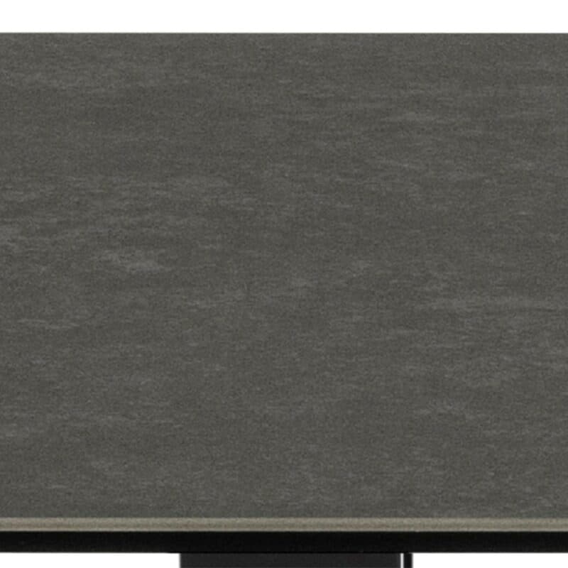 Trendstore Anabel Esstisch mit Tischplatte aus Keramik in schwarz - Detailansicht Tischplatte und Gestell