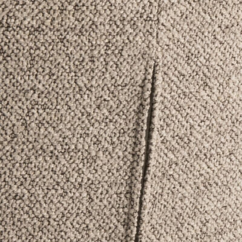 Esszimmerstuhl in Bezug Monza Beige 60 und Gestell in Metall Schwarz matt - Detailansicht Rücken