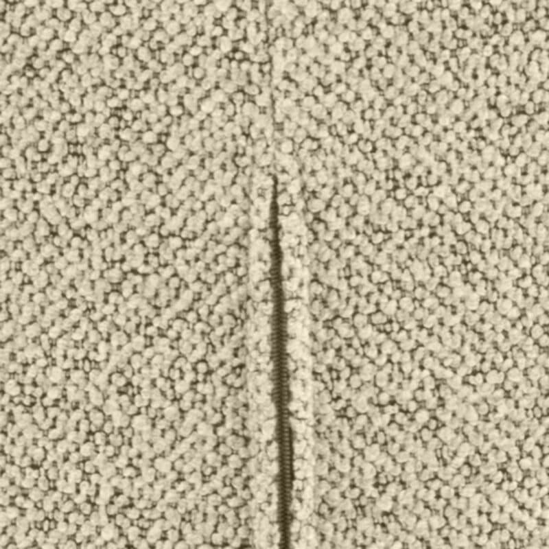 Esszimmerstuhl in Bezug Monza Creme 90 und Gestell in Metall Schwarz matt - Detailansicht Rücken