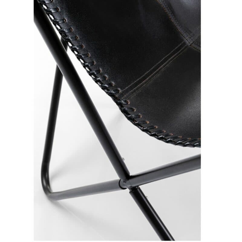 Kare Design California Sessel mit Lederbezug in Schwarz - Detailansicht