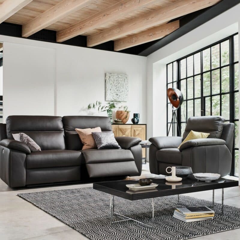 Nicoletti Home New York Ledersessel in der Farbe Torello - Wohnbeispiel