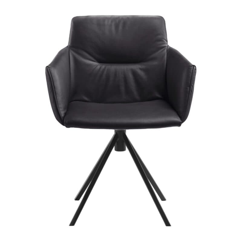 Musterring JustB SP500 Armlehnstuhl gepolstert im Bezug Leder Z6928 Night Blue frontal