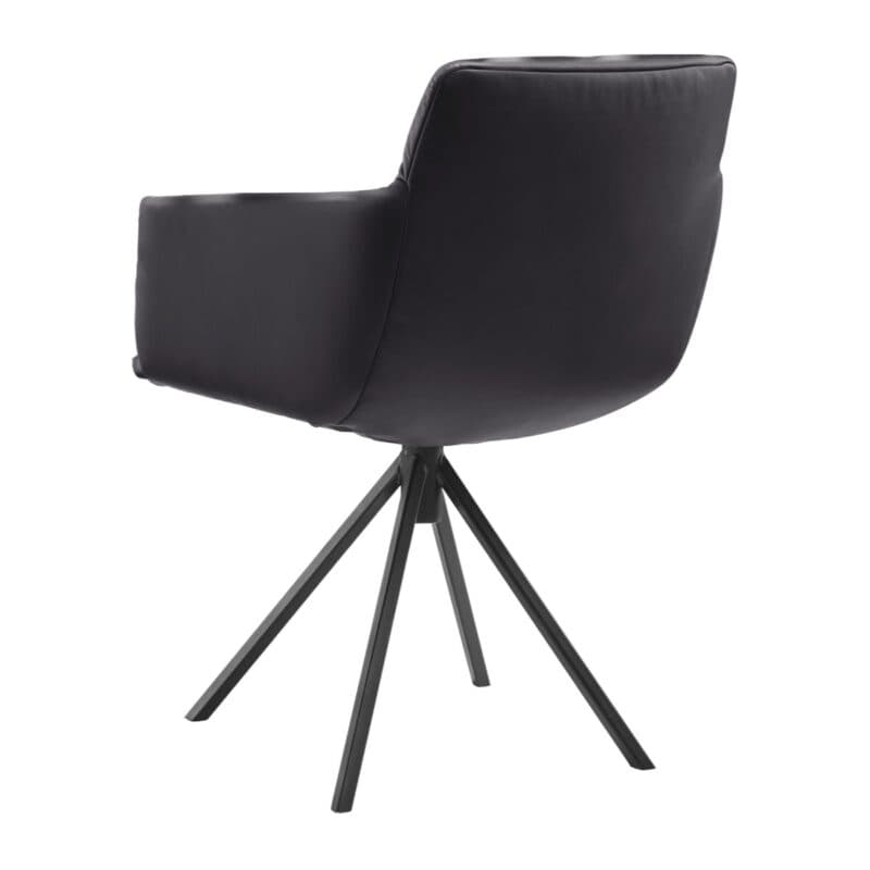 Musterring JustB SP500 Armlehnstuhl gepolstert im Bezug Leder Z6928 Night Blue von hinten