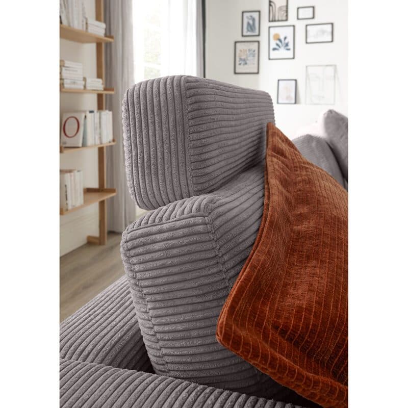 Musterring Lucia Detailbild Kopfstütze Bezug Cord grey