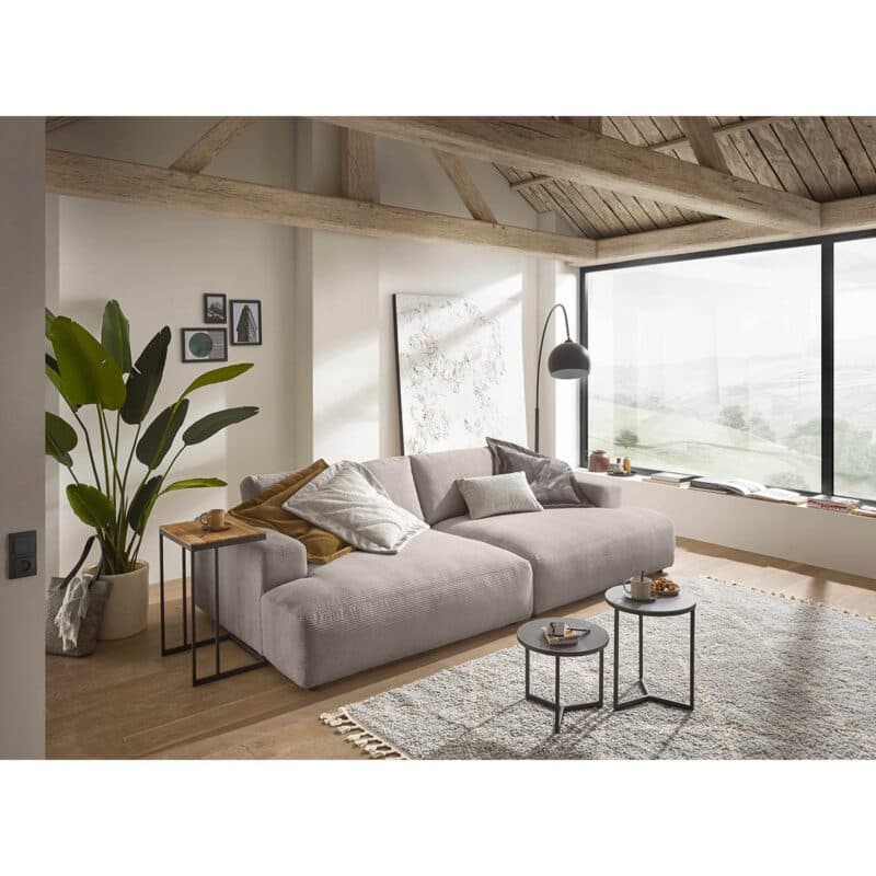 Musterring Lucia Megasofa Bezug Cord light grey Wohnbeispiel