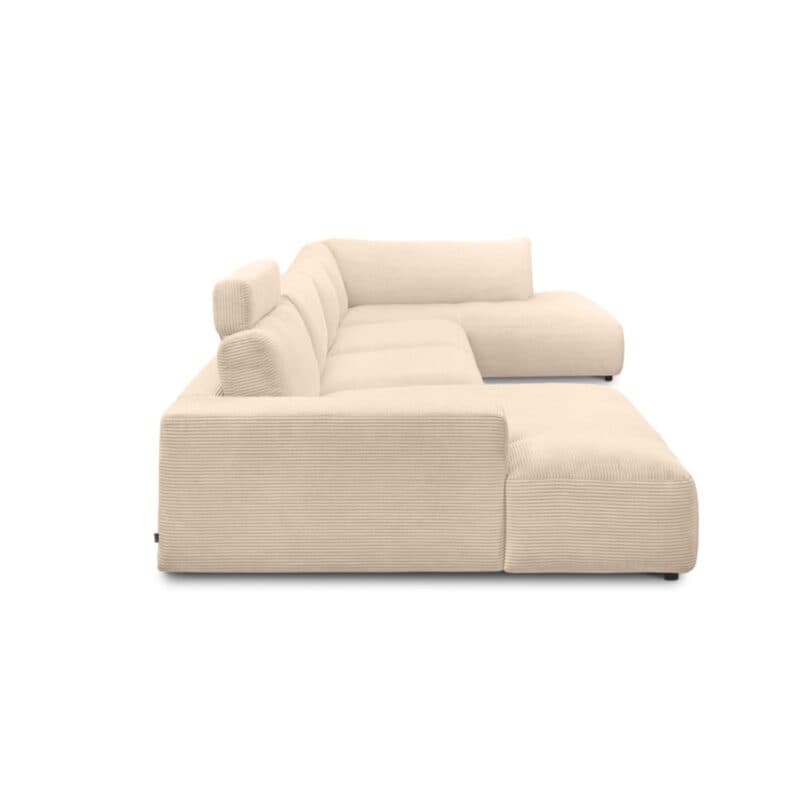 Musterring Lucia Wohnlandschaft Longchair links Bezug Cord nature seitlich