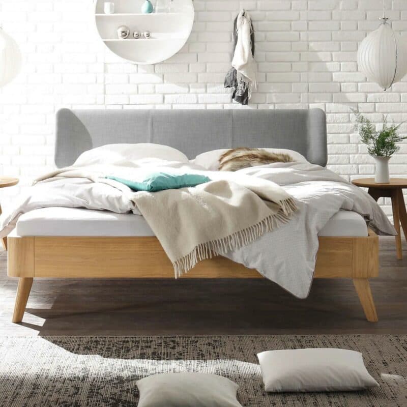 Hasena Oak-Bianco Boga Modul 18 Masito Massivholzbett - Wohnbeispiel