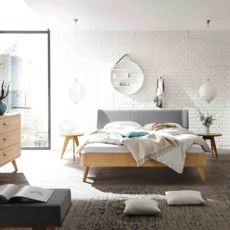 Hasena Oak-Bianco Boga Modul 18 Masito Massivholzbett - Wohnbeispiel