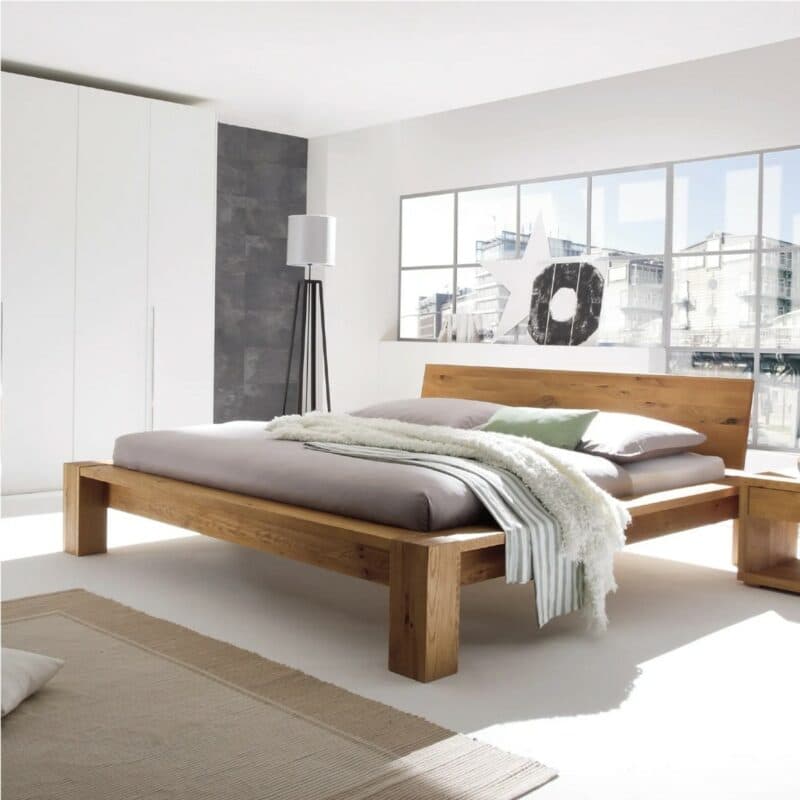 Hasena Oak-Wild Sion Cortina 18 Cobo Massivholzbett - Wohnbeispiel