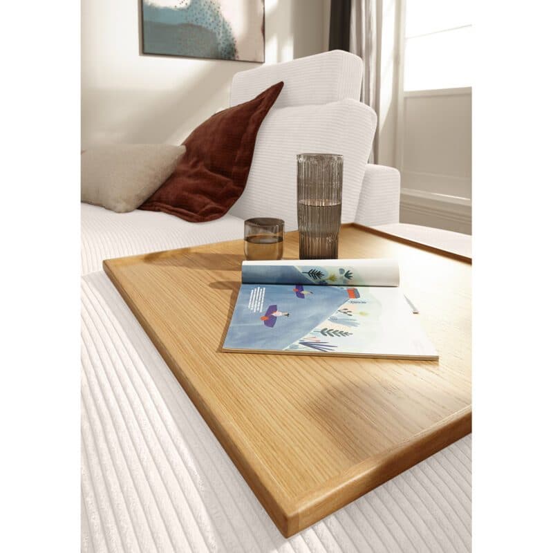 Holztablett Getränk Zeitschrift Hocker Musterring Lucia Bezug Cord snow