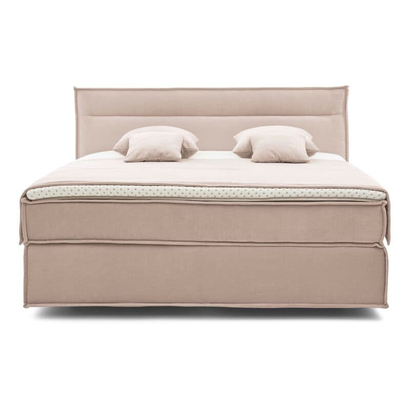 Musterring JustB! Boxspringbett in Flair 10070 weiß frontal mit Deko