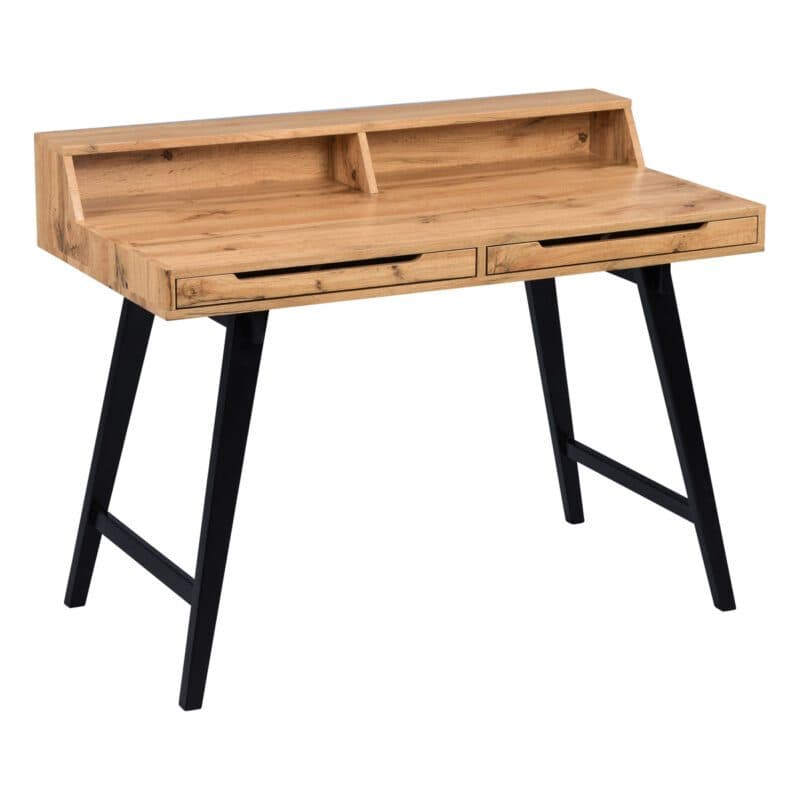 M2 kollektion Stockholm Sekretär mit Aufsatz und Schubladen aus Wildeiche - Freisteller