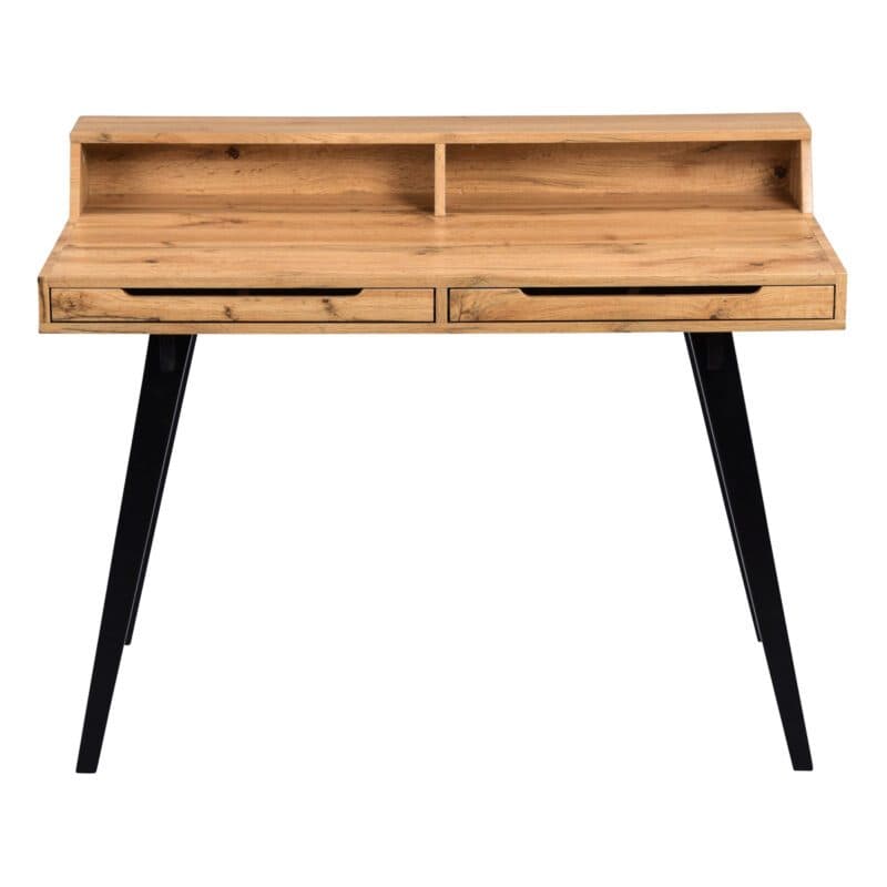 M2 kollektion Stockholm Sekretär mit Aufsatz und Schubladen aus Wildeiche - frontal