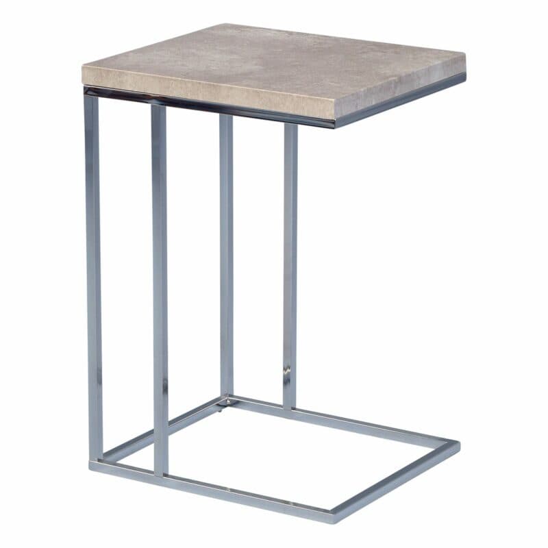 M2 Kollektion Guido Beistelltisch Gestell Metall verchromt Freisteller schraeg