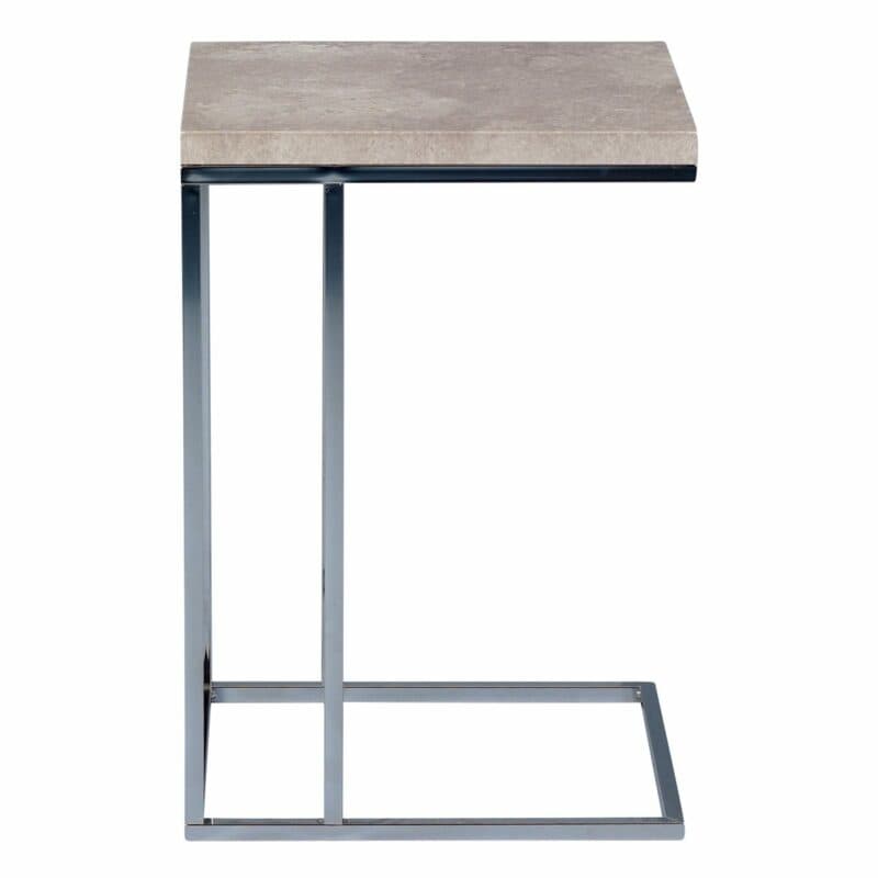 M2 Kollektion Guido Beistelltisch Gestell Metall verchromt Freisteller seitlich