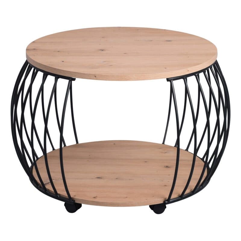 M2 Kollektion Peking Couchtisch klein mit Platte Dekor Artisan Eiche