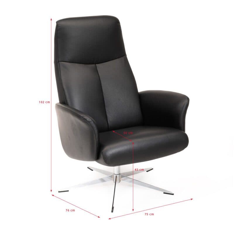 Liadomo Koberg Sessel - Skizze mit Maßen