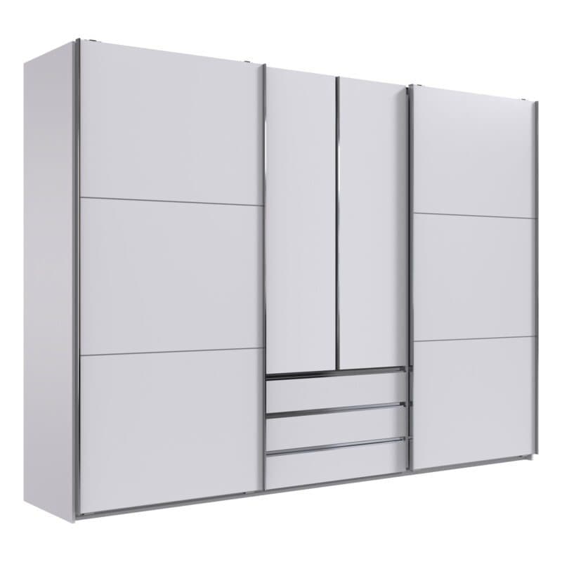 Wimex Magic Schwebetürenschrank Dekor weiß 216 cm hoch Freisteller