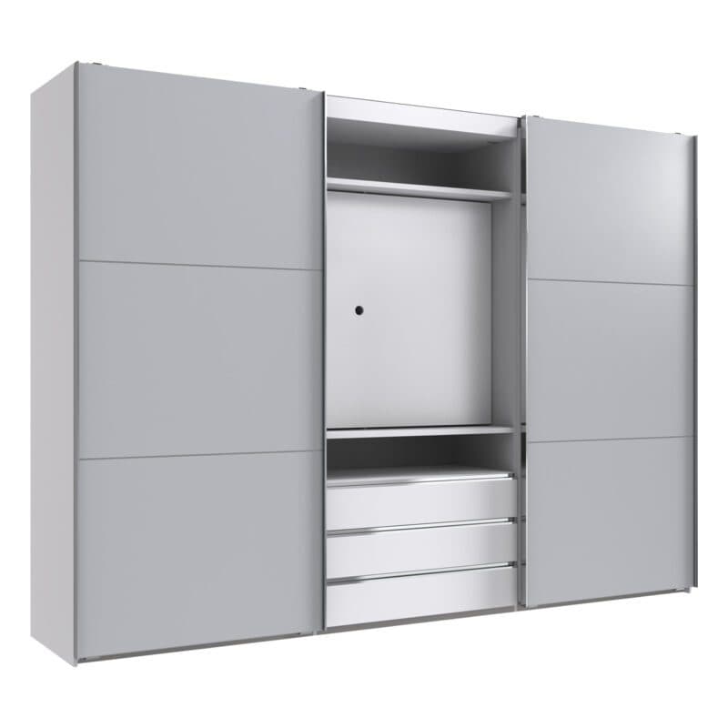 Wimex Magic TV-Schwebetürenschrank Beton Nachbildung lightgrey weiß